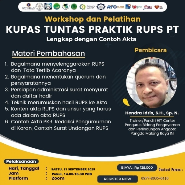 KUPAS RUPS PT SECARA TUNTAS, SEGERA MENDAFTAR 
