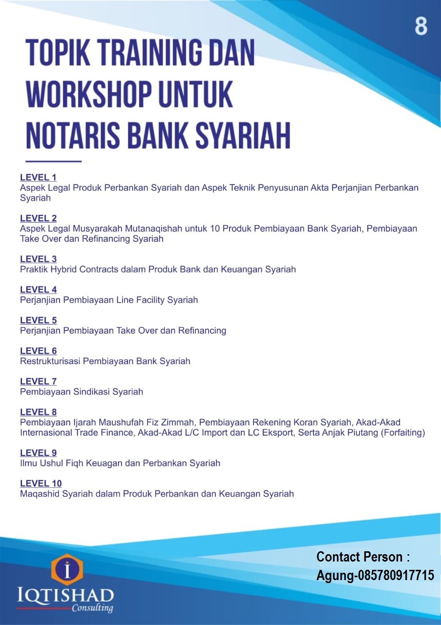 Materi Pembahasan Training dan workshop Notaris 