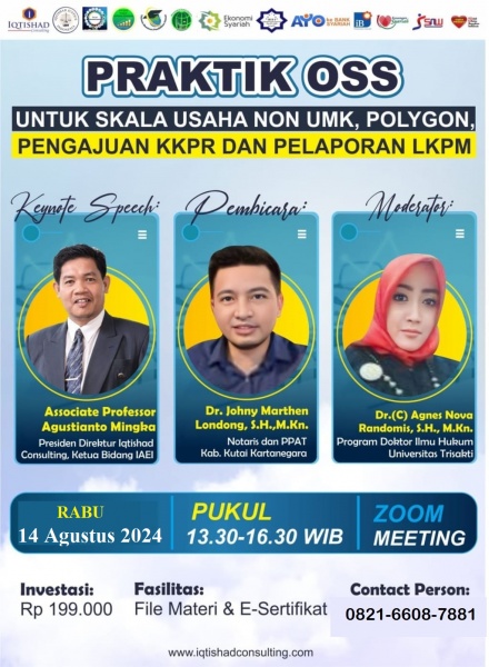 PRAKTIK OSS UNTUK SKALA USAHA NON UMK, POLYGON, PENGAJUAN KKPR DAN PELAPORAN LKPM