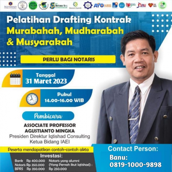Pelatihan Drafting Kontrak Murabahah, Mudharabah, dan Musyarakah