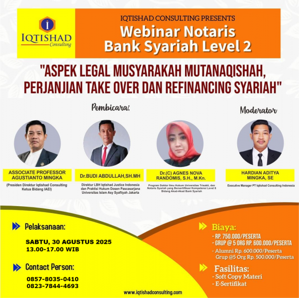 PELATIHAN NOTARIS BANK SYARIAH LEVEL 2