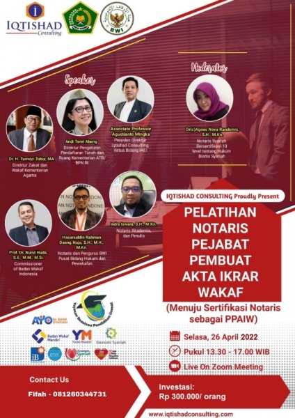 Pelatihan Notaris Pejabat Pembuat Akta Ikrar Wakaf (PPAIW)