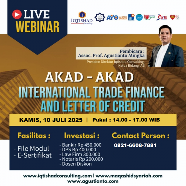 PELATIHAN SHARIA TRADE FINANCE DAN AKAD-AKAD LETTER OF CREDIT