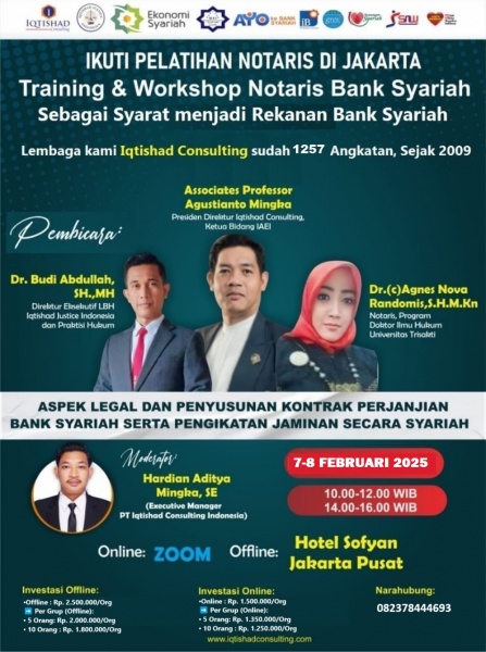 PELATIHAN & WORKSHOP NASIONAL NOTARIS PERBANKAN SYARIAH