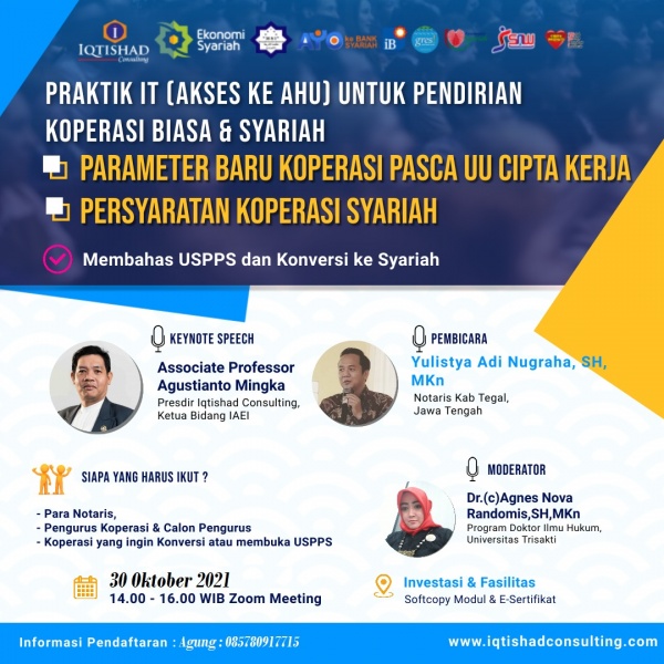 PRAKTIK IT (AKSES KE AHU) UNTUK PENDIRIAN KOPERASI BIASA & SYARIAH