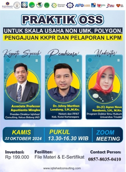 PRAKTIK OSS UNTUK SKALA USAHA NON UMK, POLYGON, PENGAJUAN KKPR DAN PELAPORAN LKPM