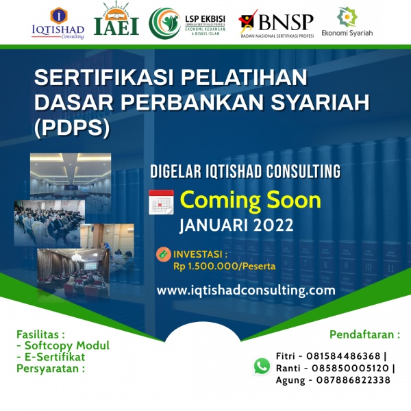 SERTIFIKASI PELATIHAN DASAR PERBANKAN SYARIAH (PDPS)