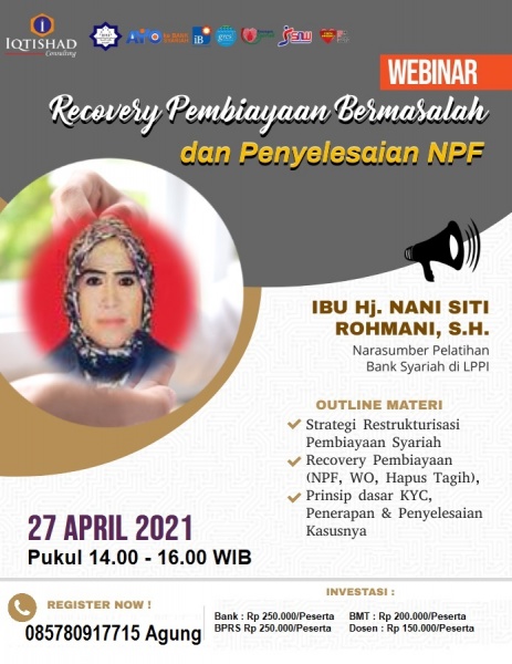 Strategi Recovery Pembiayaan Bermasalah dan Penyelesaian NPF di  masa Pandemi / era Relaksasi Kredit Kedua sampai 31 Maret 2022