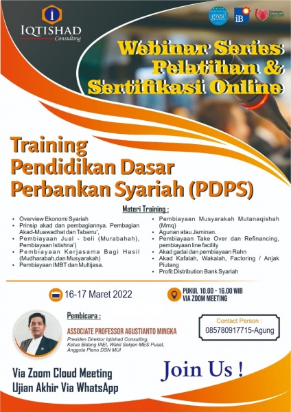 Taining Pendidikan Dasar Perbankan Syariah (PDPS)