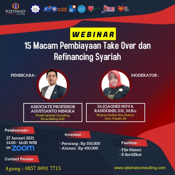 Training dan Workshop Eksekutif  15  Macam Pembiayaan Take Over dan Hybridnya dgn Rafinancing Syariah