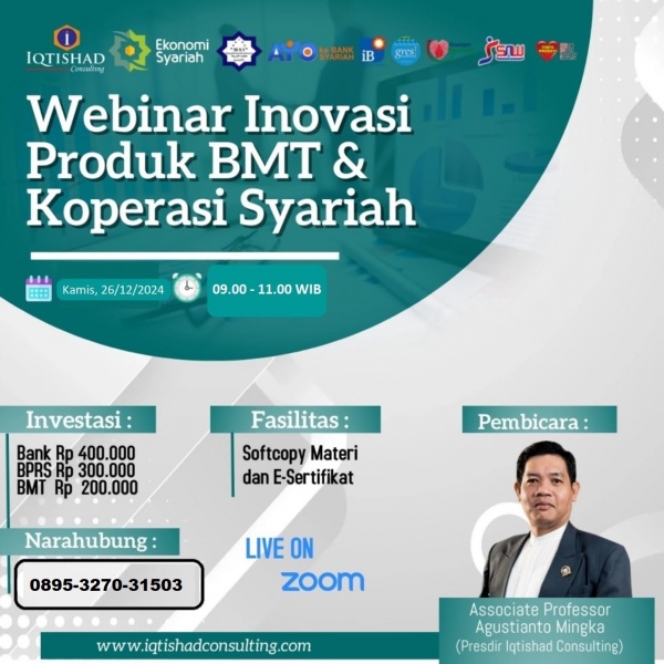 TRAINING DAN WORKSHOP :INOVASI PRODUK BMT & KOPERASI SYARIAH 