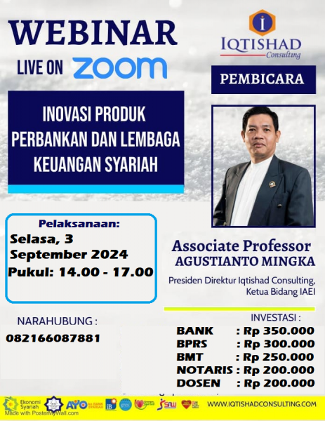 Training Inovasi Produk Perbankan dan Lembaga Keuangan Syariah