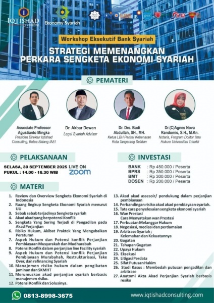 Training Penyelesaian Sengketa Syariah