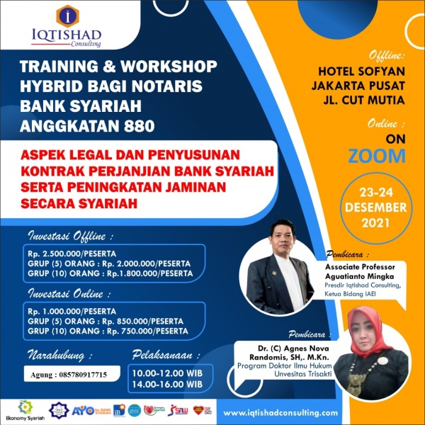 Training & Workshop Hybrid Level 1 Bagi Notaris Bank Syariah Angkatan 880