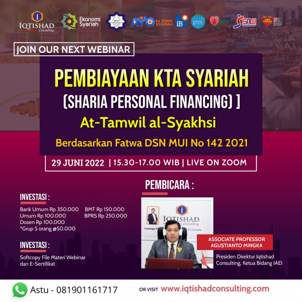 Training & Workshop Pembiayaan KTA Syariah (Sharia Personal Financing/ At-Tamwil al-Syakhsi)