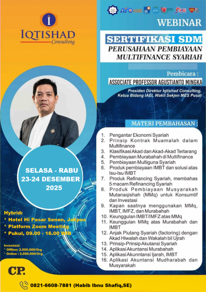 Training & Workshop Sertifikasi SDM Perusahaan Pembiayaan Multifinance Syariah