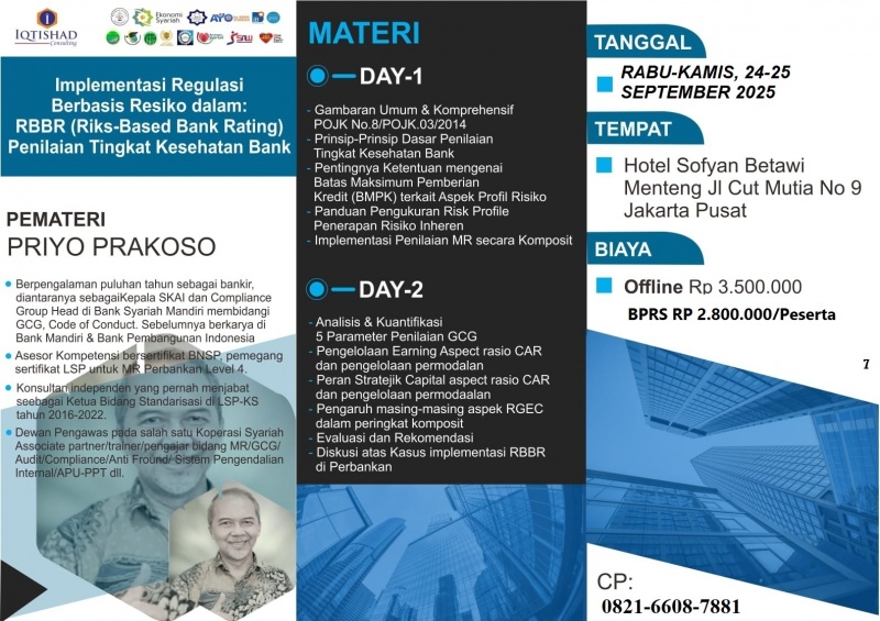 “Training & Workshop Tingkat Kesehatan Bank”