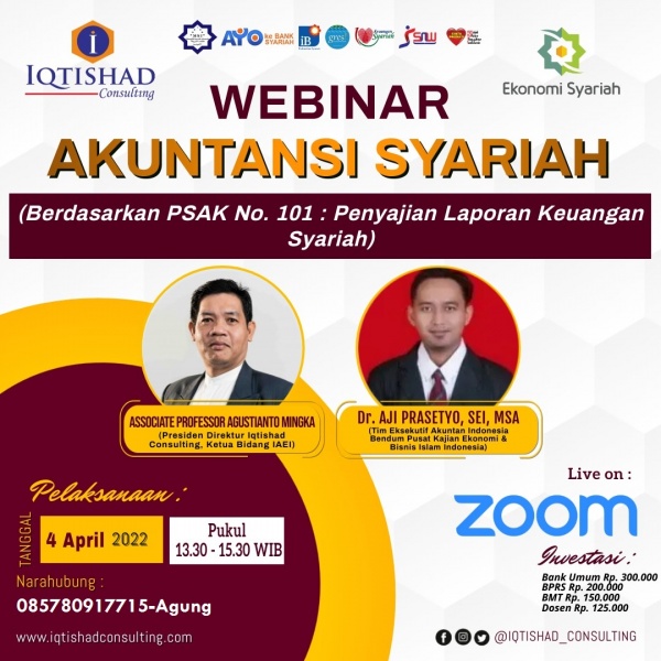 WEBINAR AKUNTANSI SYARIAH (Berdasarkan PSAK No 101 : Penyajian Laporan Keuangan Syariah)