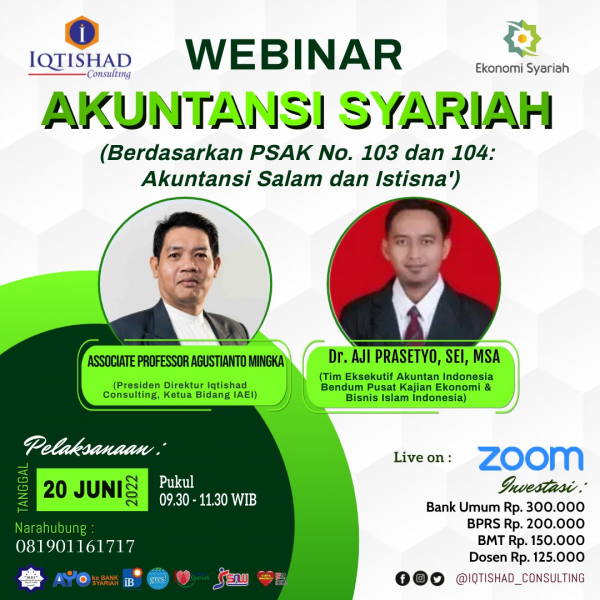 WEBINAR AKUNTANSI SYARIAH (Berdasarkan PSAK No. 103 dan 104: Akuntansi Salam dan Istisna')