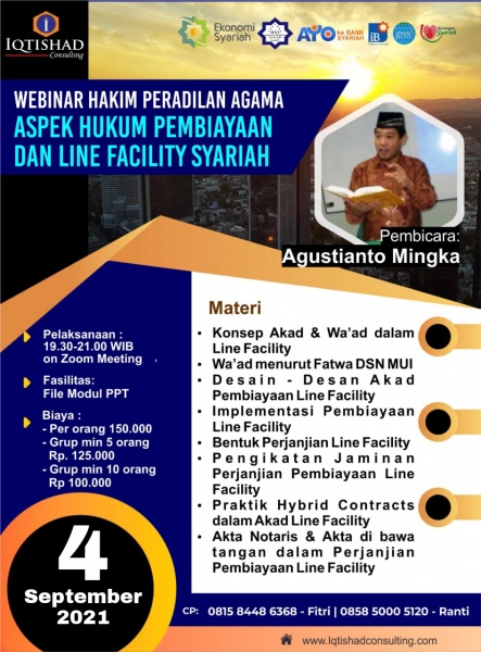WEBINAR HAKIM LEVEL 4 : Pembiayaan Line Facility Syariah
