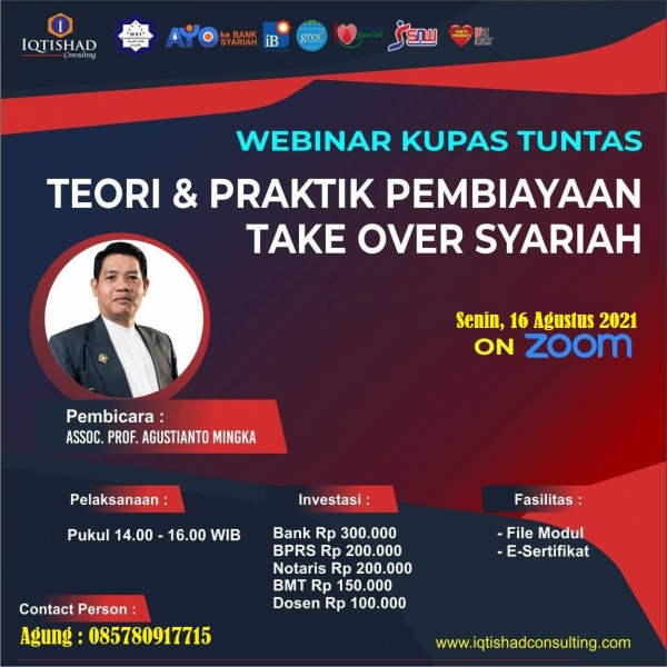 Webinar Kupas Tuntas Teori & Praktik Pembiayaan Take Over Syariah
