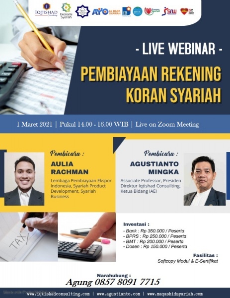 Webinar Manajemen Pembiayaan Rekening Koran Syariah (PRKS)