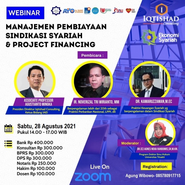 Webinar Manajemen Pembiayaan Sindikasi Syariah dan Project Financing 