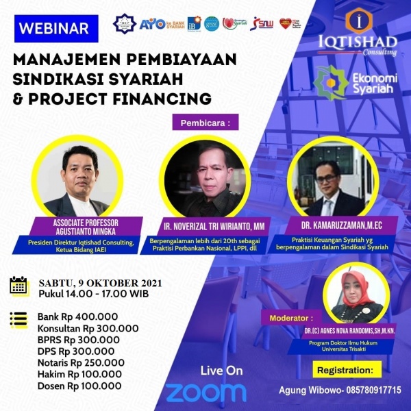 Webinar Manajemen Pembiayaan Sindikasi Syariah dan Project Financing