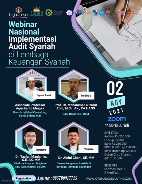 WEBINAR NASIONAL IMPLEMENTASI AUDIT SYARIAH DI LEMBAGA KEUANGAN SYARIAH