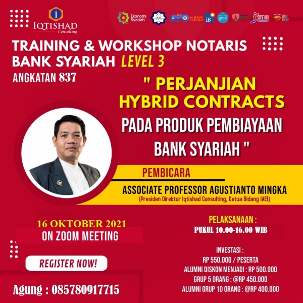 WEBINAR NOTARIS LEVEL 3 : Perjanjian Hybrid Contracts Pada Produk Pembiayaan Bank Syariah