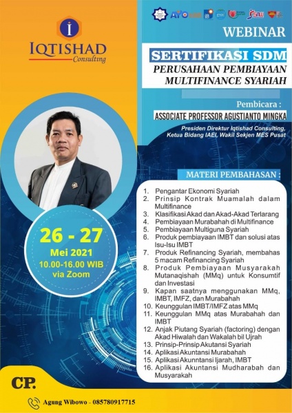 WEBINAR SERTIFIKASI SDM PERUSAHAAN PEMBIAYAAN MULTIFINANCE