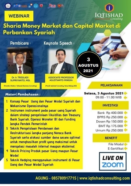 Webinar Sharia Money Market and Capital Market di Perbankan Syariah