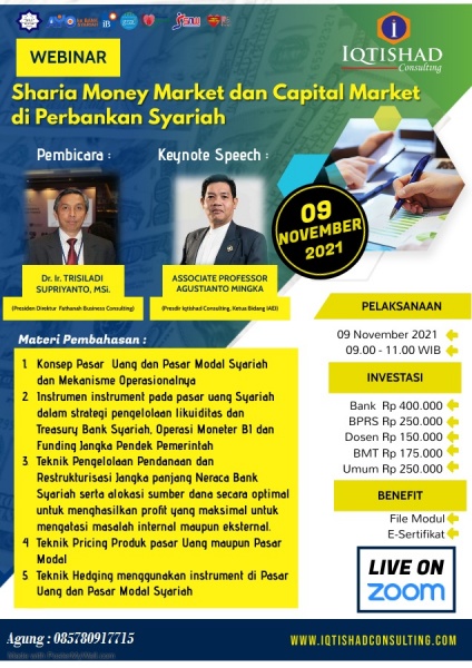 Webinar Sharia Money Market and Capital Market di Perbankan Syariah