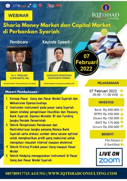 Webinar Sharia Money Market and Capital Market di Perbankan Syariah