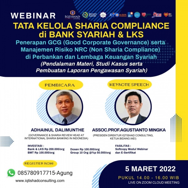 Webinar Tata Kelola Sharia Compliance di Bank Syariah & LKS 