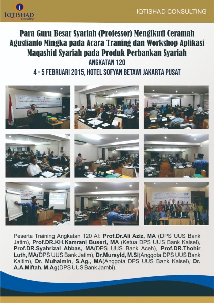 WORKSHOP EKSEKUTIF SERATUS PROFESSOR EKONOMI SYARIAH TINGKAT NASIONAL