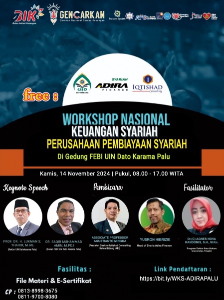 WORKSHOP NASIONAL KEUANGAN SYARIAH : Produk & Manajemen Multifinance Syariah