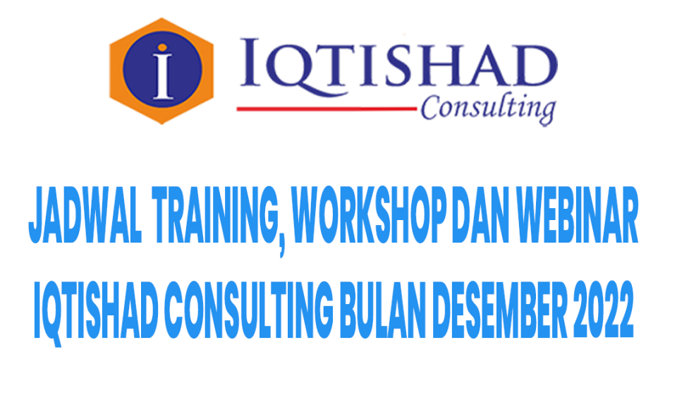 JADWAL TRAINING & WORKSHOP BULAN DESEMBER 2022