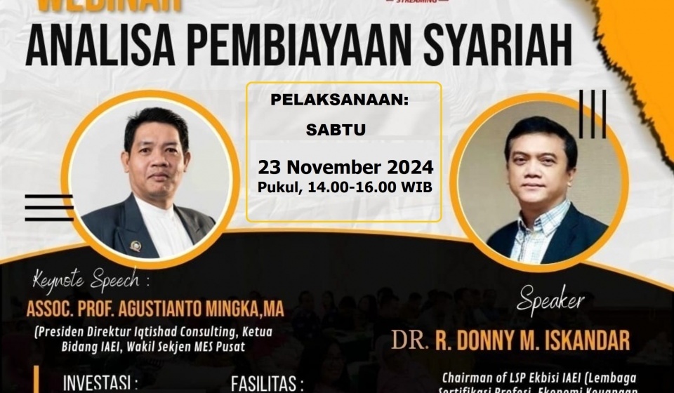 PELATIHAN DAN WORKSHOP: ANALISA PEMBIAYAAN SYARIAH