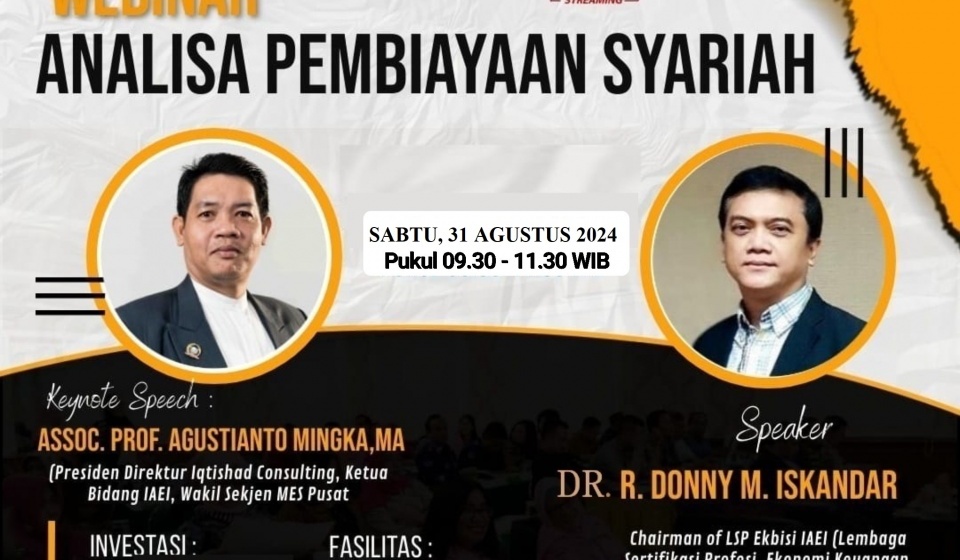 PELATIHAN DAN WORKSHOP: ANALISA PEMBIAYAAN SYARIAH
