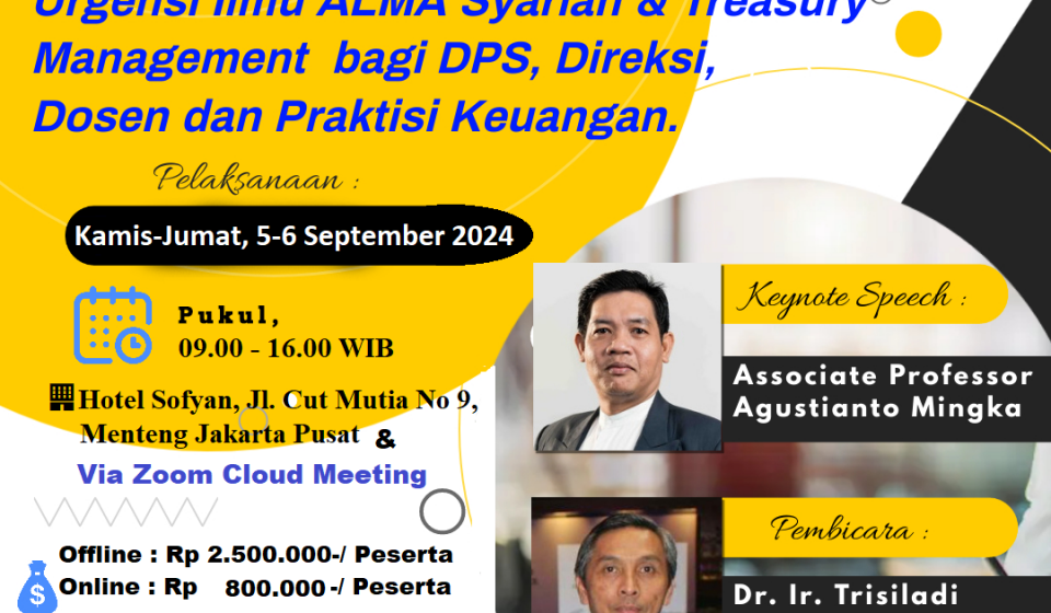 Pelatihan dan Workshop Management Sharia Treasury Product dan SiginifikannyabagiKebijakanMicroprudential Bank Syariah