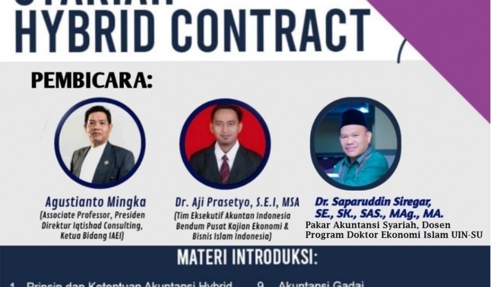 TOPIK TERBARU DAN PERTAMA DI DUNIA TOT AKUNTANSI SYARIAH HYBRID CONTRACTS 