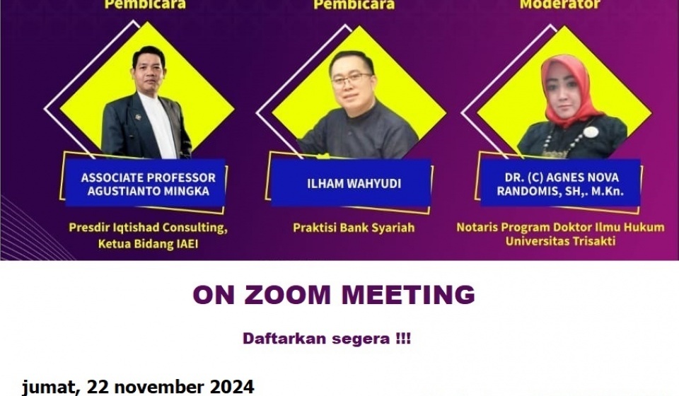 TRAINING DAN WORKSHOP HYBRID APLIKASI IJARAH MUNTAHIYAH BIT TAMLIK (IMBT) DAN IJARAH MAUSHUFAH FIZ ZIMAH (IMFZ)