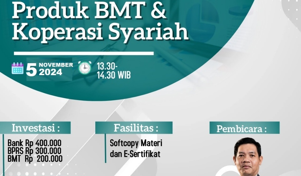 TRAINING DAN WORKSHOP :INOVASI PRODUK BMT & KOPERASI SYARIAH