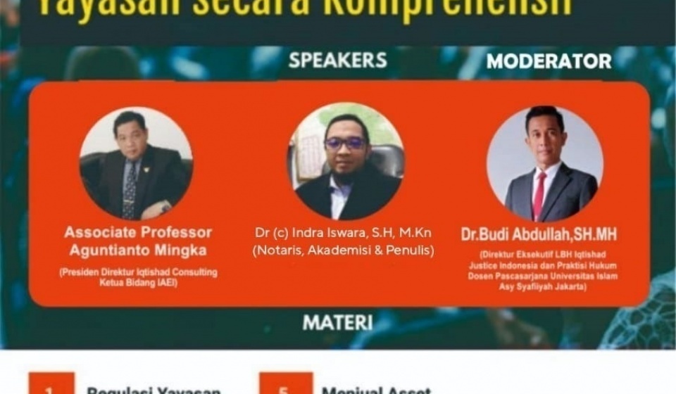 WORKSHOP NASIONAL: &KUPAS TUNTAS ASPEK HUKUM YAYASAN SECARA KOMPREHENSIF