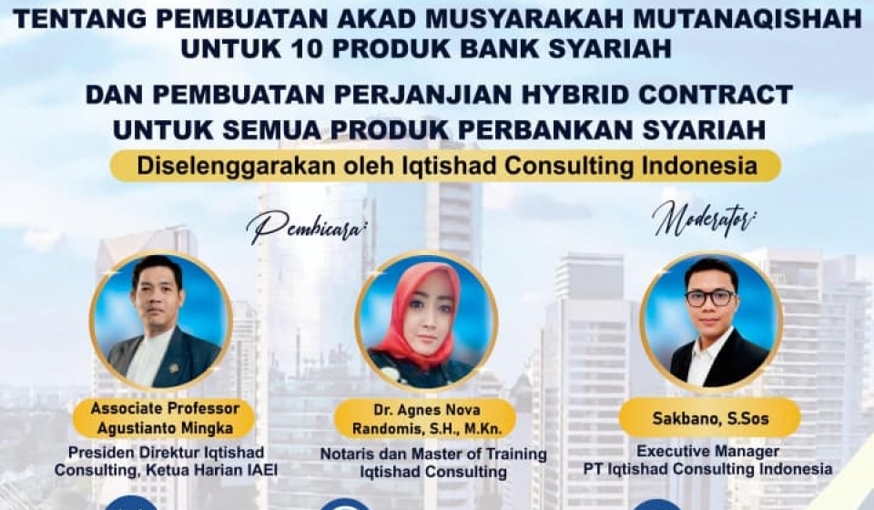 PELATIHAN & WORKSHOP NASIONAL NOTARIS PERBANKAN SYARIAH: LEVEL 2 & LEVEL 3