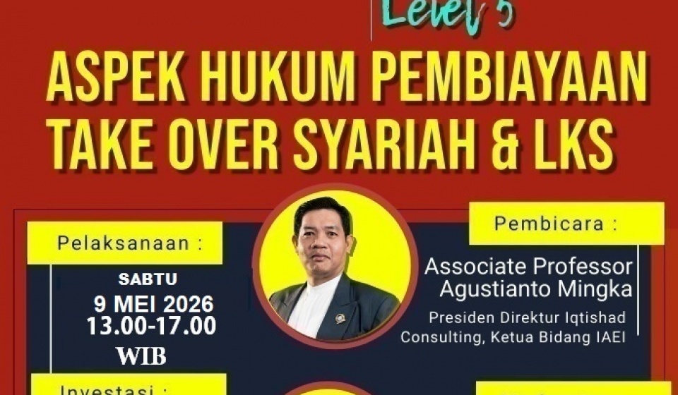 TRAINING & WORKHSHOP NOTARIS BANK SYARIAH LEVEL 5: