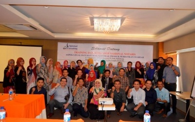 Iqtishad Consulting dan Pengda INI P15O Sumsel Menggelar Training dan Workshop Aspek Legal dan Kontrak Produk Perbankan Syariah di Palembang.