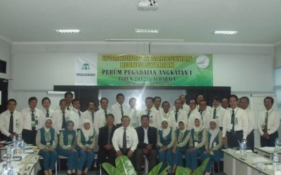 Iqtishad Consulting Mentraining Pegawai Pegadaian Syariah se-Indonesia 4 Angkatan  Nara sumber Bpk Agustianto Mingka