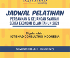 JADWAL PELATIHAN PERBANKAN & KEUANGAN SYARIAH SERTA EKONOMI ISLAM SEMESTER II TAHUN 2021
